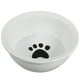 thumbnail image 1 of Comedero de cerámica para perros y gatos con diseño de pata, 1 of 8