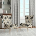 thumbnail image 2 of Designart "Chic Urban Victorian IV" Gray Floral Upholstered Accent Chair - Cottage Arm Chair For Living Room, 2 of 7