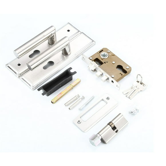 Lock Keyed Entry Door Lock Silent Double Latch Irregular Stainless Steel Door Handle Lock for Bedroom Hotel Balcony