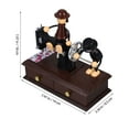 thumbnail image 6 of Raindrops Creative Sewing Machine Music Box Vintage Desktop Ornament Artistic, 6 of 8