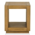 thumbnail image 3 of Furniture of America Robbs Modern Bottom Shelf End Table, Medium Oak, 3 of 5