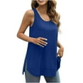 thumbnail image 2 of Njagoc3 Womens Open Back Tank Top with Scoop Neck, Relaxed Fit, Breathable Cotton Blend for Hot Weather, 2 of 6