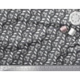 thumbnail image 3 of Soimoi Modal Satin Fabric Leaves & Floral Block Print Sewing Fabric Yard 42 Inch Wide, 3 of 3