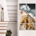 thumbnail image 1 of Bouteille Message Enterrée dans le Sable - Impression sur Toile Paysage Marin, 1 of 3