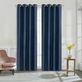 thumbnail image 2 of Loft Living Amora Light Filtering Grommet Indoor Curtain 52 x 63 in Navy, 2 of 7