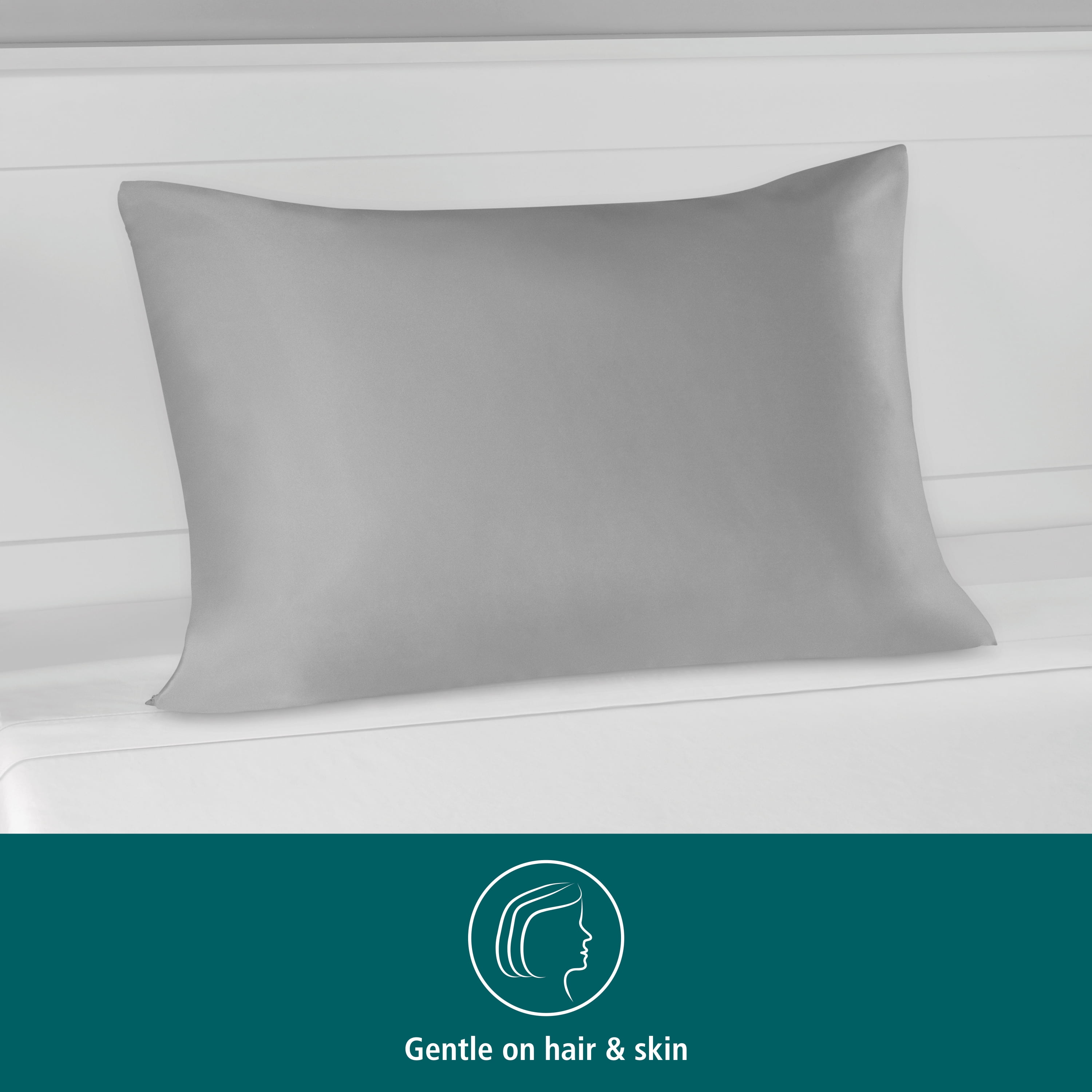 Mainstays Satin Zippered Pillow Protector, King - Zip Closure