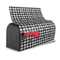 thumbnail image 3 of Naloa Black Tartan Plaid Mailbox Covers Magnetic Post Box Cover Post Letter Box Cover Garden Decor-21x18 in, 3 of 8