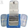 thumbnail image 4 of Gustave Extra Large Capacity Hanging Toiletry Bag, Travel Cosmetic Kit Sturdy Metal Hook Organizer Makeup Bag Grooming Tools "Blue", 4 of 13