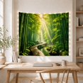 thumbnail image 5 of Bamboo Forest Winding with Wooden Boardwalk Curves Clear, Mystical Fantasy for Space Lovers, Galaxy Room Decor, Mother'S Day Gift, Tapestry Wall Hanging for Bedroom and Dorm, 5 of 7