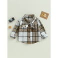 thumbnail image 2 of GXFC Kids Boys Winter Shacket 6M 1T 2T 3T 4T Toddler Boys Long Sleeve Button Down Plaid Shirts Jacket Outerwear Chunky Coat Fall Warm Clothing for Children Boys, 2 of 8