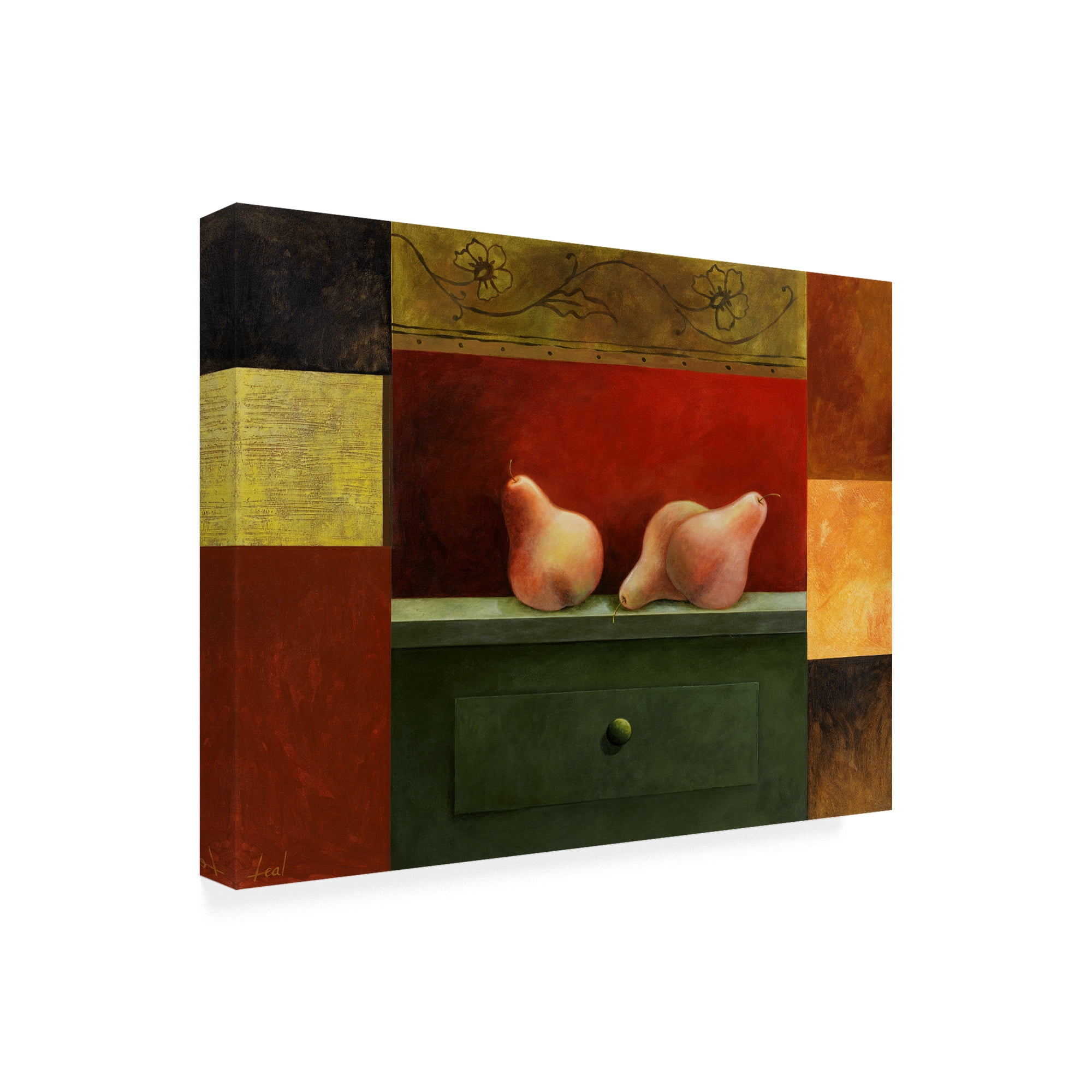 Trademark Fine Art 'Pears Green Shelf' Canvas Art by Pablo Esteban