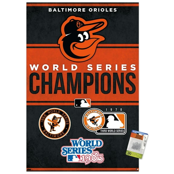 MLB Baltimore Orioles - Champions 23 Wall Poster with Pushpins, 22.375" x 34"