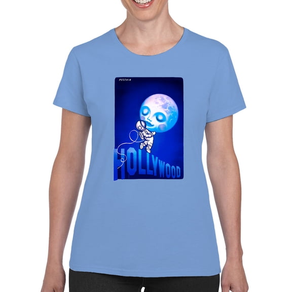 Hollywood Astronaut T-shirt Women's -Andrea Pecchia Designs