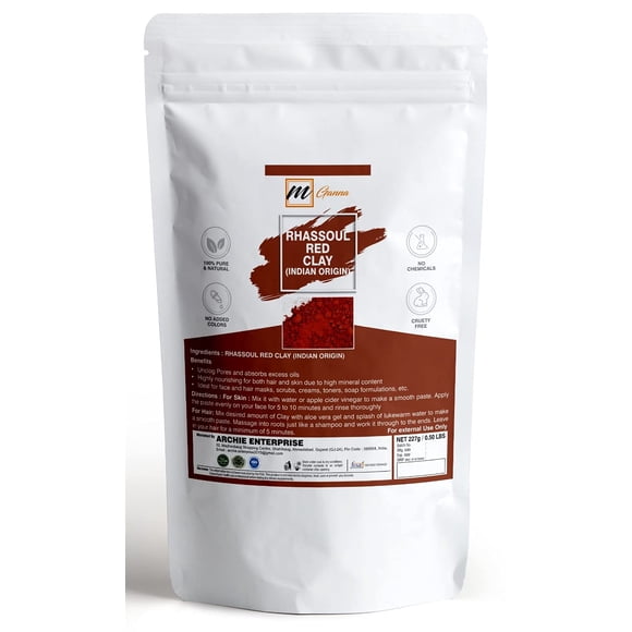 Polvo de arcilla MgAnna Rhassoul 100% natural, 227 g, para piel y cabello