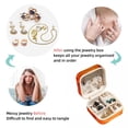 thumbnail image 4 of Maple Leaf Travel Portable Jewelry Box - Square Organizer Box with Bracelet Holder, Earring Organizer – Store Rings, Earrings, Necklaces, Bracelets, and More! Suitable for Girls and Women, 4 of 6