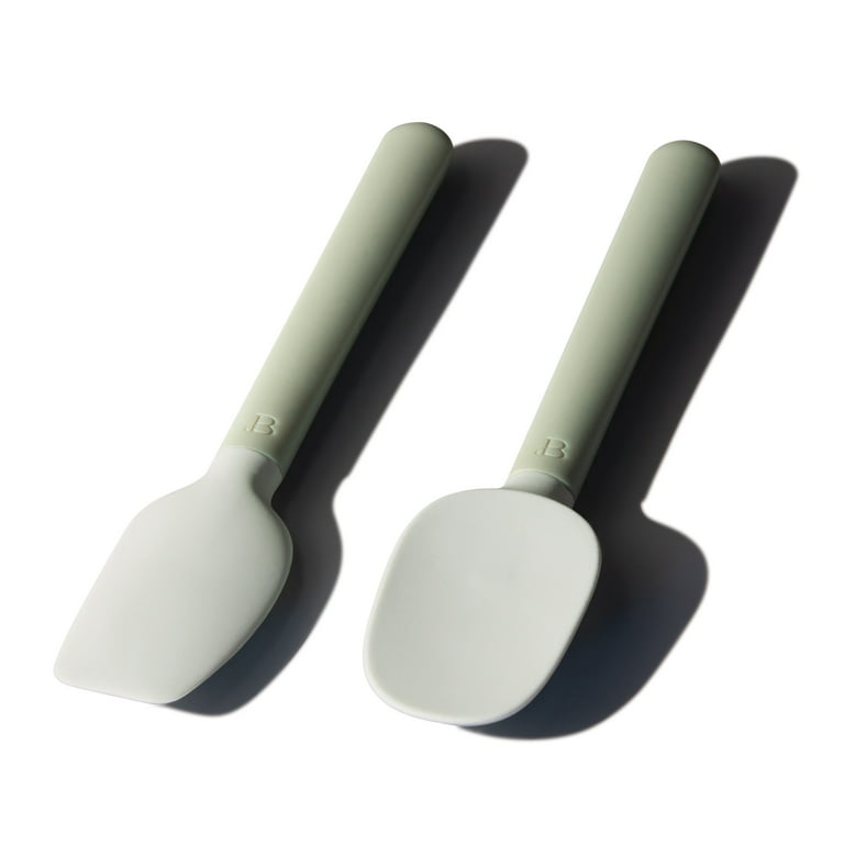 Beautiful By Drew Barrymore Kitchen Utensil 5 Piece Set with Silicone Tools  and Crock, White 