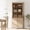 Beige, variant on 71.6" Tall Fluted Kitchen Pantry Cabinet, Wood Bookcase Display Cabinet with Doors and Adjustable Shelves, Modern Versatile Cupboard For Dining Room, Bedroom