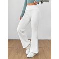 thumbnail image 4 of Women's Petite Navy Blue Textured Knit Flare Sweatpants, 4 of 10