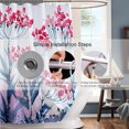 thumbnail image 3 of Watercolor Painted Flowers Shower Curtain Sets,Red and Blue Blossom Meadow Umbelliferous Plant Bathroom Curtains,Modern Minimalist Bath Curtain,Waterproof Fabric with 12 Hooks 72x72 Inches, 3 of 6