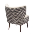 thumbnail image 3 of Ox Bay Tufted Cotton Armchair with Bird Print, Cream/Black, 3 of 11