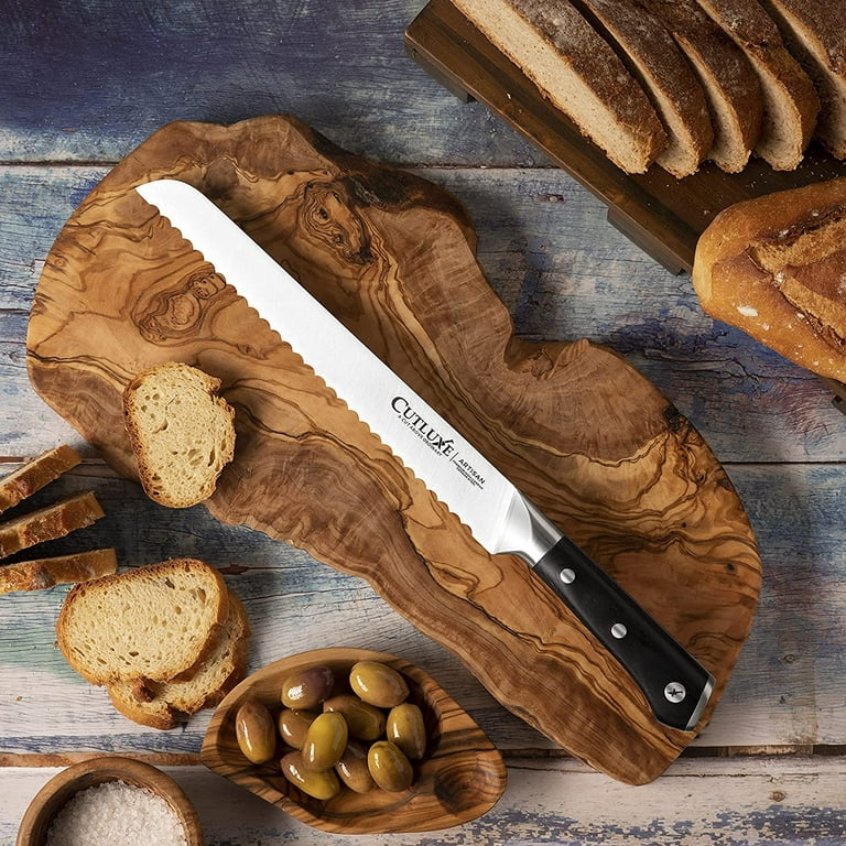 Cutluxe Bread Knife – 10 Serrated Edge Knife – Forged High Carbon German Steel – Full Tang & Razor Sharp – Ergonomic Handle Design – Artisan Series
