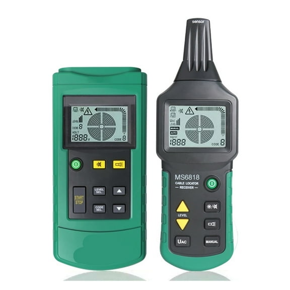 MS6818 Professional LCD Cable Tester Wire Tracker Metal Pipe Locator Detector Line Finder Tracer ,Accurate Circuit Breaker Identification