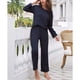 thumbnail image 5 of Conjunto De Salón Para Mujer, Color Puro Suave, Traje De Punto De 2 Piezas Con Cintura Elástica Informal Para La Vida Diaria ANGGREK Otros, 5 of 8