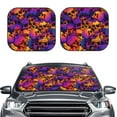thumbnail image 2 of Naloa Skull 2 Piece Foldable Car Sun Shades, Car Windshield Sunshade, Front Window Sunshade for Car, Truck, SUV - Large, 2 of 7