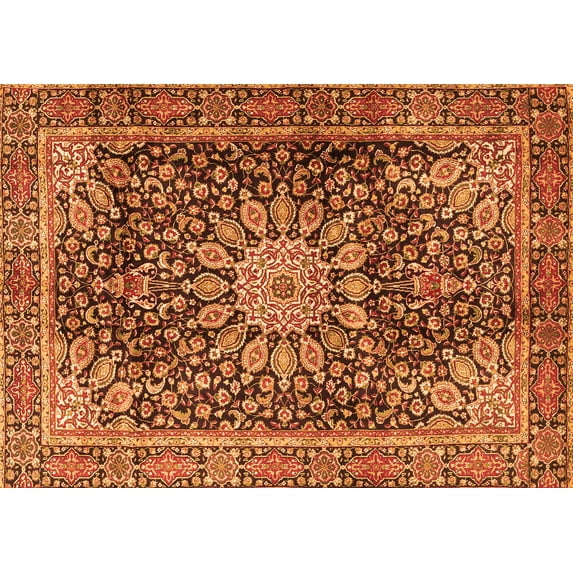 Ahgly Company Indoor Rectangle Persian Orange Traditional Area Rugs, 3' x 5'