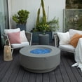 thumbnail image 4 of Elementi Plus Colosseo Propane Fire Pit for Outside Outdoor Fire Pit Table Smokeless Firepit Concrete Round Fire Bowl Patio Heater Fireplace 60000 BTUs - Light Grey, 40.9 x 40.9 Inches, 4 of 9