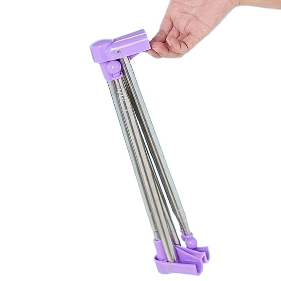 w Multi-Functional Portable Clothes Hanger 13-28 Inches Extendable Foldable Metal Rack, Suitable for Home, Laundry, Camping, and Travel, Drying Racks w