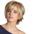 thumbnail image 1 of Jumpingount Peluca rubia para mujer, fácil de mantener, aspecto realista y natural, pelo corto rubio Cuidado del cabello, 1 of 6