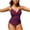 Purple, variant on Juslio One Piece Swimsuit Women Athletic White Bandeau Solid set Swimsuit Women