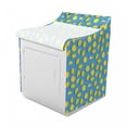 thumbnail image 2 of Lemon Washer Cover, Summer Theme Energetic Colors Sliced and Whole Lemons on Blue Backdrop, Dust and Dirt Free Decorative Print, 29" x 28" x 40", Sky Blue and Mustard, by Ambesonne, 2 of 3