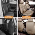 thumbnail image 4 of Front Seat Covers Fit for Volvo S40 2004-2011 Premium Faux Leather Luxury Car Seat Protector,Comfort Full Coverage Automotive Seat Covers Beige,Front Set(2 Seats), 4 of 11