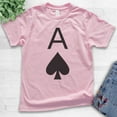 thumbnail image 2 of Kids Ace Of Spades T-shirt, Youth Kids Boy Girl T-Shirt, Cute Ace T-shirt, Cards Shirt, Poker Shirt, Light Pink, Medium, 2 of 4