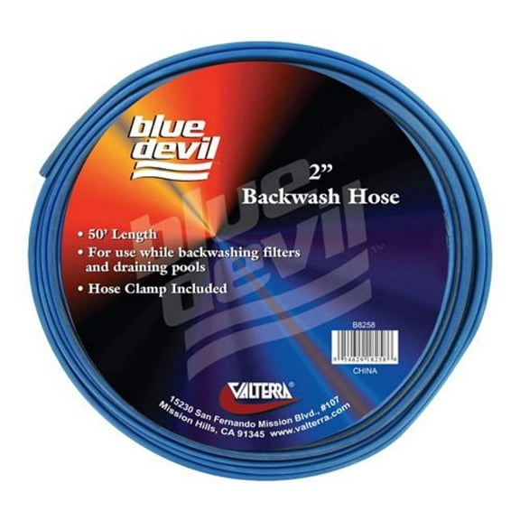 Backwash Hose, 2" x 50' w/ Clamp, Shrink Wrapped, 22 Mil