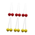thumbnail image 2 of Vsenkes 6 Pieces Ladder Balls Backyard Game Indoor or Outdoor Activities Replacement Yellow and Red, 2 of 9