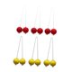thumbnail image 2 of 6 pelotas de golf de escalera para lanzar, ideales para niños, adultos y familias, para uso en interiores y exteriores. Amarillo y rojo, 2 of 8