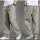 thumbnail image 5 of Pantalones largos, pantalones cargo para hombre, pantalones rectos ajustados de color liso, pantalones deportivos casuales para exteriores, pantalones de algodón para hombre, 5 of 5