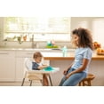 thumbnail image 4 of Nuby Sure Grip Silicone Miracle Mat 2-Section Oval Plate, Aqua Blue, 4 of 9