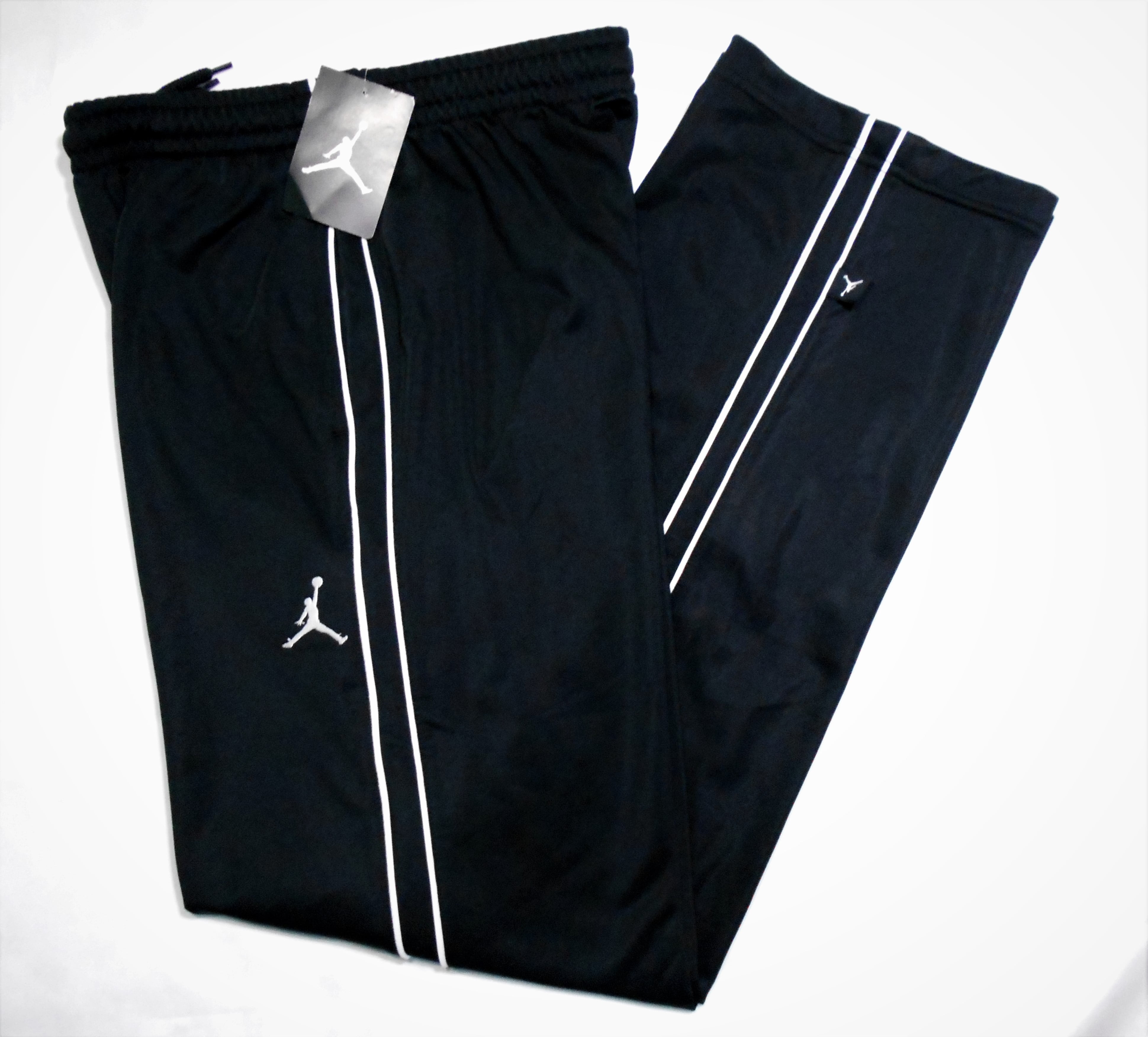 Jordan - JORDAN LONG PANTS BOYS - BLACK WHITE MEDIUM - ATHLETIC SWEATPANTS FLEECE TRACK