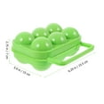 MANLINGDA Fridge Organizer Portable Folding Egg Holder with Handle (Green, 6 Grids)
