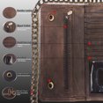 thumbnail image 2 of IBRO Motorcycle Chain Wallet for Men - 100% Natural Genuine Leather, Long Trifold RFID Blocking, Credit Card Money Organizer - Mens Trucker Biker Metal Chain Wallets Vintage Chain Crazy Horse Brown, 2 of 8