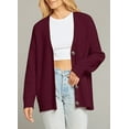 thumbnail image 5 of Women Oversized Cardigan Sweater Fall Outfits Cloth Fashion V Neck Loose Soft Knit Button Front Casual Trendy Tops Outwear, 5 of 8
