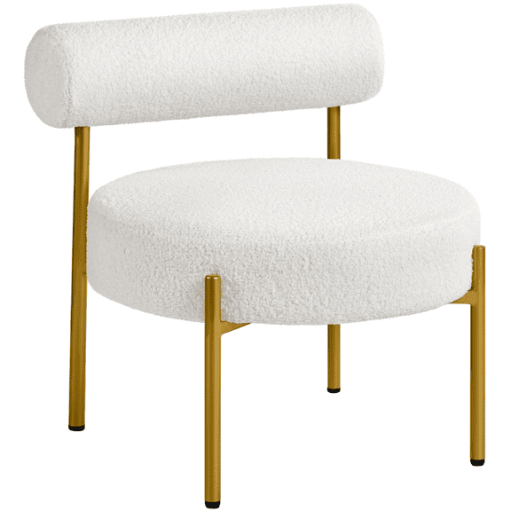 Renwick Boucle Accent Chair for Living Room, White