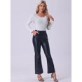 thumbnail image 3 of DARING DIVA Women's Slim Fit Glitter Round Neck Crop Top XS Silver, 3 of 6