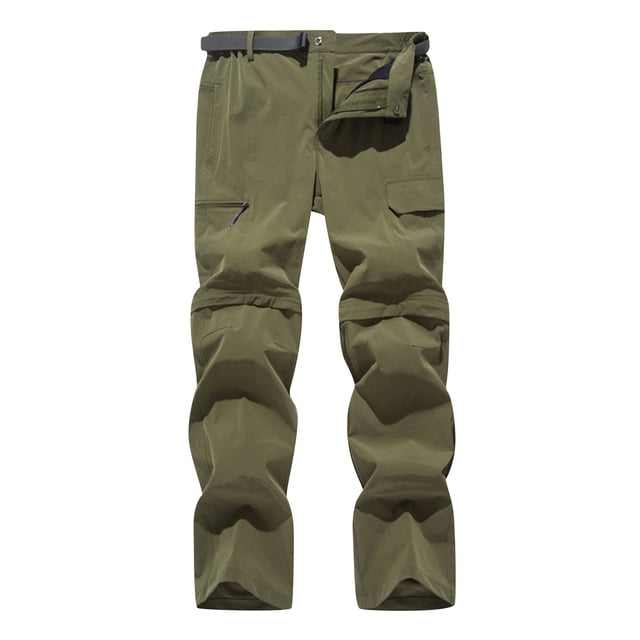 cllios Mens Hiking Pants Convertible Lightweight Quick Dry Camping Breathable Straight Leg Work Cargo Pants with Multi Pockets