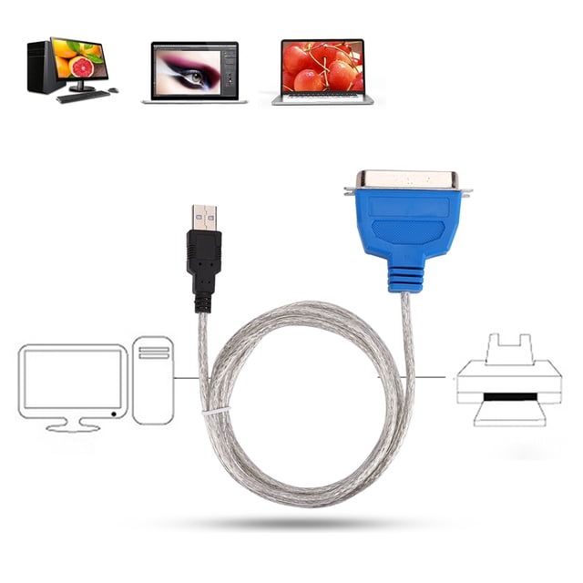 Câble d'Imprimante 1284, Adaptateur de Câble d'Imprimante Anti-Interférence Interface USB pour Bureau
