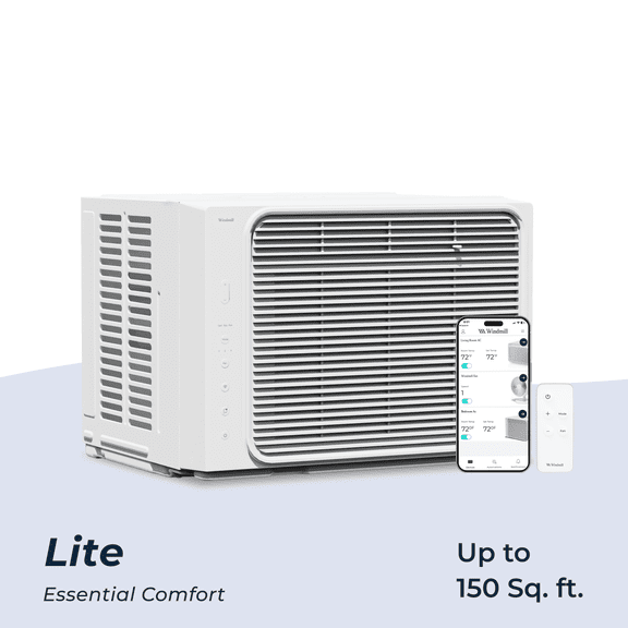 Windmill 5,000 BTU Window Air Conditioner - Lite Series - Quiet & Smart, Cools up to 150 Sq. Ft. - App/Wi-Fi, Remote Control, Voice
